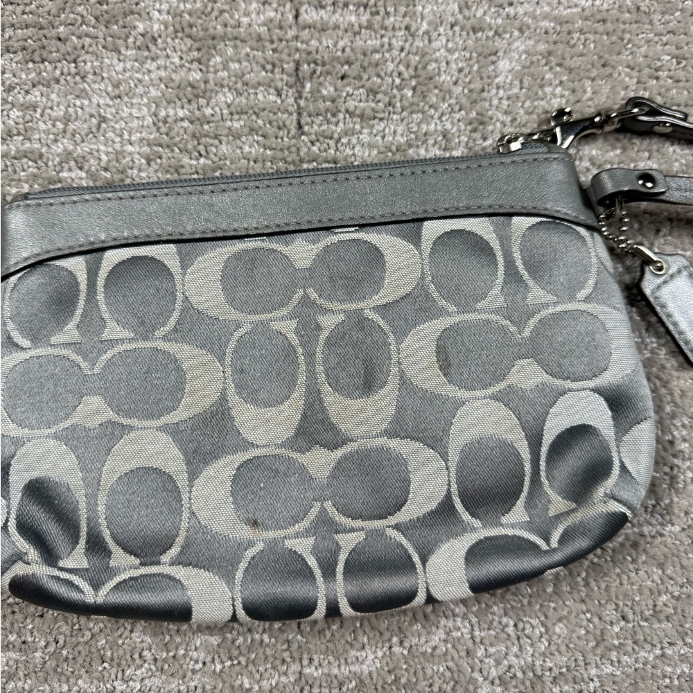 Coach Y2K Gray C Print Wristlet Wallet - Picture 5 of 6